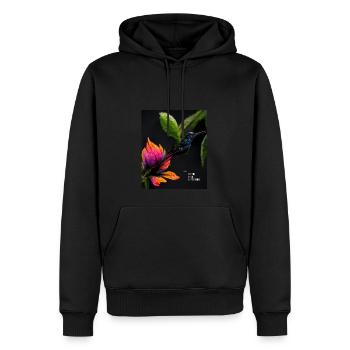 Ein motivierendes und inspirierendes Thema für starke Frauen - Männer Premium Bio Hoodie - Schwarz - Vorne - Nico (187cm)