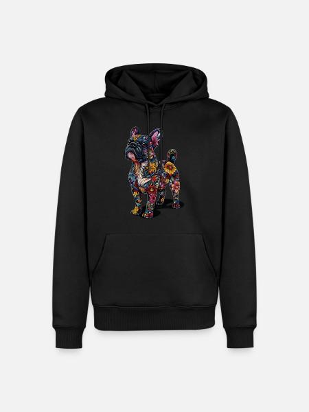 Bulldogge - Männer Premium Bio Hoodie - Schwarz