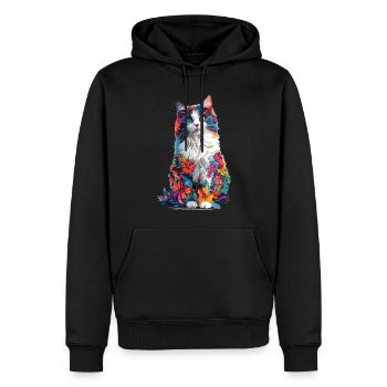 Stoffpuppe - Männer Premium Bio Hoodie - Schwarz - Vorne - Nico (187cm)
