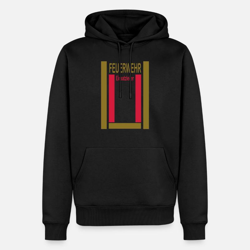 Feuerwehr Einsatzleiter - Männer Premium Bio Hoodie - Schwarz