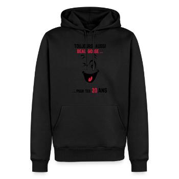 20 Jahre immer noch gut aussehend für Alter ks - Männer Premium Bio Hoodie - Schwarz - Vorne - Nico (187cm)