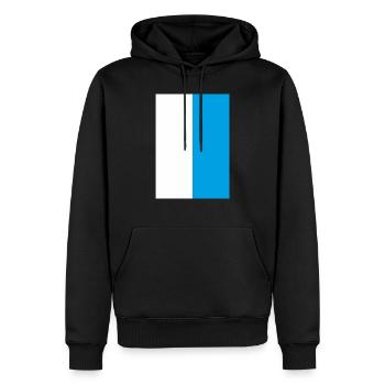 weiss blau Bayern Flagge Geschenkidee - Männer Premium Bio Hoodie - Schwarz - Vorne - Nico (187cm)