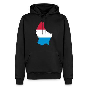 Luxembourg - Sweat à capuche Premium bio Homme - noir - Devant - Nico (187cm)