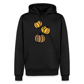 Kürbisse - Männer Premium Bio Hoodie - Schwarz - Vorne - Nico (187cm)