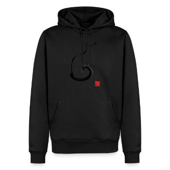 archetypal neko - Sweat à capuche Premium bio Homme - noir - Devant - Nico (187cm)