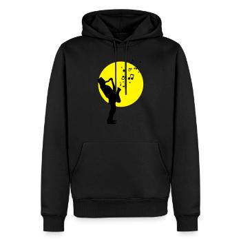 Musik - Musiker Jazz - Männer Premium Bio Hoodie - Schwarz - Vorne - Nico (187cm)