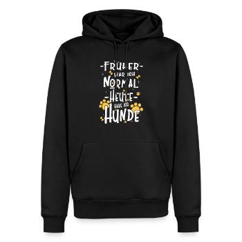Hundeshirt Geschenk Hunde Hundemensch - Männer Premium Bio Hoodie - Schwarz - Vorne - Nico (187cm)