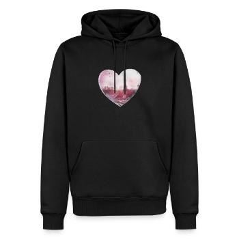 Paris - Sweat à capuche Premium bio Homme - noir - Devant - Nico (187cm)