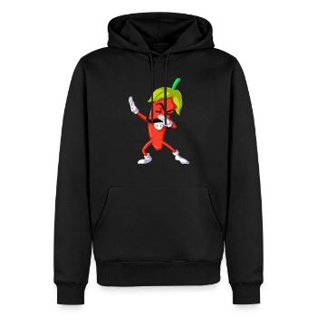poivre barbotant - Sweat à capuche Premium bio Homme - noir - Devant - Nico (187cm)
