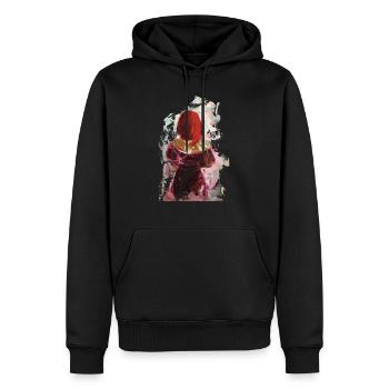 I see red again oil painting oil paints painting design - Men’s Premium Organic Hoodie - black - Front - Nico (187cm)