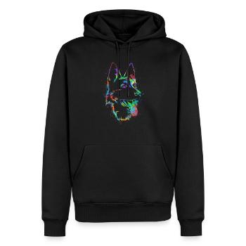Chien de berger de couleur propriétaires de chiens Amour des chiens - Sweat à capuche Premium bio Homme - noir - Devant - Nico (187cm)