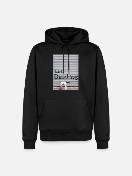 deschiens - Sweat à capuche Premium bio Homme - noir