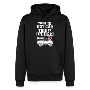 Ce n’est pas une voiture C’est legend Landy - Sweat à capuche Premium bio Homme - noir - Devant - Nico (187cm)
