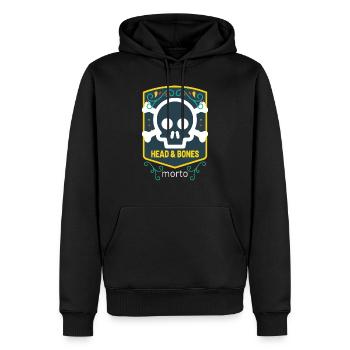 Tête et os - Sweat à capuche Premium bio Homme - noir - Devant - Nico (187cm)
