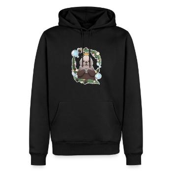Jubilé de 10 ans de la reine Katmai - Sweat à capuche Premium bio Homme - noir - Devant - Nico (187cm)