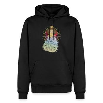Engelchen mit Stern - Männer Premium Bio Hoodie - Schwarz - Vorne - Nico (187cm)
