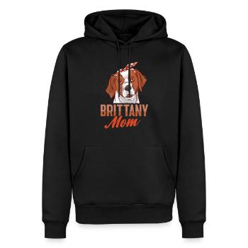 French Brittany Spaniel Epagneul Breton Gift - Men’s Premium Organic Hoodie - black - Front - Nico (187cm)