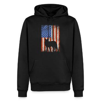 Conception de coyote pour les réacteurs de coyote - Sweat à capuche Premium bio Homme - noir - Devant - Nico (187cm)