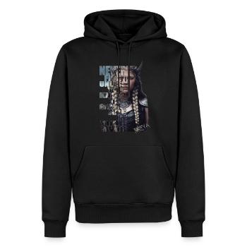 Schildmaid Wikinger Kriegerin Mittelalter Freya - Männer Premium Bio Hoodie - Schwarz - Vorne - Nico (187cm)