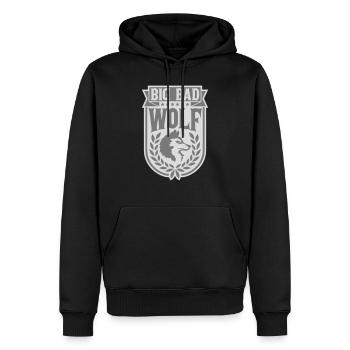 Citation du Grand Méchant Loup - Sweat à capuche Premium bio Homme - noir - Devant - Nico (187cm)