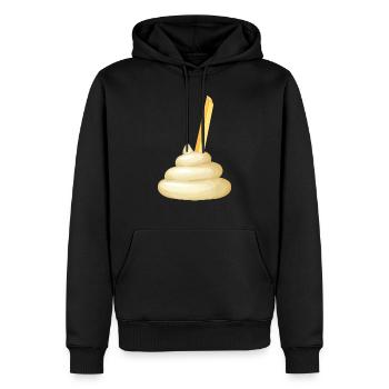 Mayo mit Pommes - Männer Premium Bio Hoodie - Schwarz - Vorne - Nico (187cm)