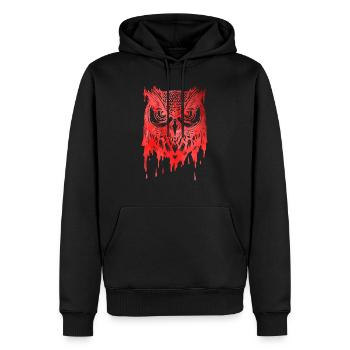 Artsy Owl, Nature, Wildlife, Oiseaux colorés - Sweat à capuche Premium bio Homme - noir - Devant - Nico (187cm)