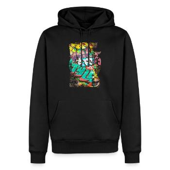 Graffiti-Stil Splash Hip Hop Farben Maler Farbe - Männer Premium Bio Hoodie - Schwarz - Vorne - Nico (187cm)