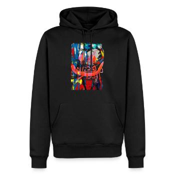 Graffiti-Stil Splash Hip Hop Farben Maler Farbe - Männer Premium Bio Hoodie - Schwarz - Vorne - Nico (187cm)