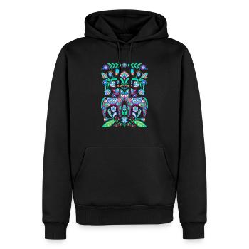 Suède Suède Scandinavie nordique Dala Viking Horse - Sweat à capuche Premium bio Homme - noir - Devant - Nico (187cm)