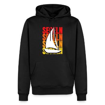 Segeln: Freiheit auf dem Wasser - Männer Premium Bio Hoodie - Schwarz - Vorne - Nico (187cm)