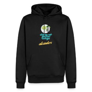 Sprüche Shirt Ich kann mehr Gin Tonics vertragen - Männer Premium Bio Hoodie - Schwarz - Vorne - Nico (187cm)
