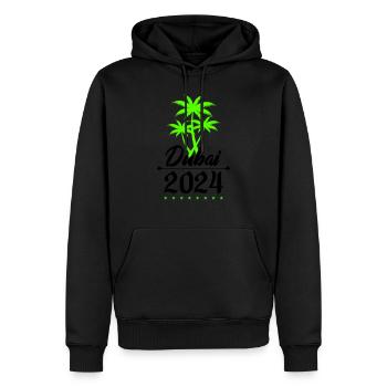 dubai 2024 palmen - Männer Premium Bio Hoodie - Schwarz - Vorne - Nico (187cm)