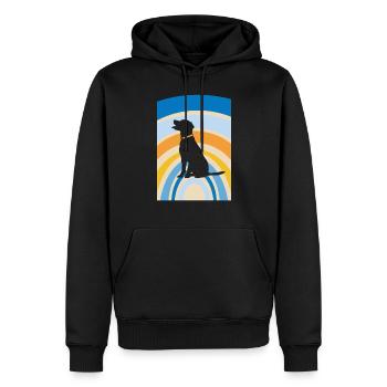 Dresseur de chiens Agility Dog School - Sweat à capuche Premium bio Homme - noir - Devant - Nico (187cm)
