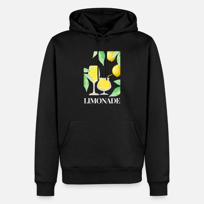 Zitrone Früchte Limonade - Männer Premium Bio Hoodie - Schwarz