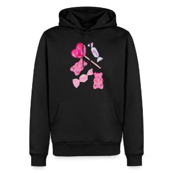 Süßigkeiten Candy - Männer Premium Bio Hoodie - Schwarz - Vorne - Nico (187cm)