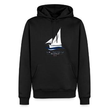 Bateau traditionnel "Le pointu" - Sweat à capuche Premium bio Homme - noir - Devant - Nico (187cm)