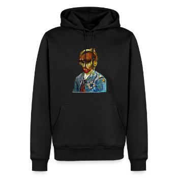 Vincent van Gogh - Sweat à capuche Premium bio Homme - noir - Devant - Nico (187cm)