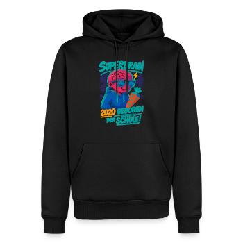 Superbrain 2020 – Cool & Schulreif! - Männer Premium Bio Hoodie - Schwarz - Vorne - Nico (187cm)
