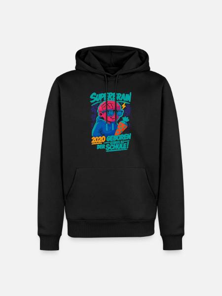 Superbrain 2020 – Cool & Schulreif! - Männer Premium Bio Hoodie - Schwarz