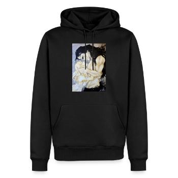Join me in death - Männer Premium Bio Hoodie - Schwarz - Vorne - Nico (187cm)