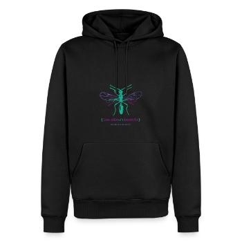 Fourmi à faible pixel - Sweat à capuche Premium bio Homme - noir - Devant - Nico (187cm)