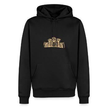 Berlin Brandenburger Tor - Männer Premium Bio Hoodie - Schwarz - Vorne - Nico (187cm)