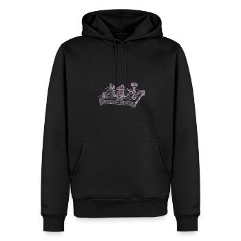 Appareil de code Morse vintage, communication rétro - Sweat à capuche Premium bio Homme - noir - Devant - Nico (187cm)