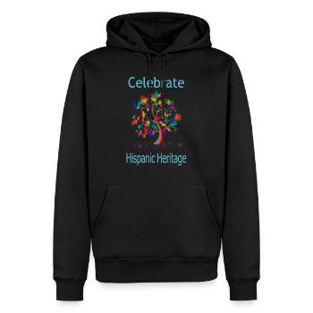 Celebrate Hispanic Heritage (B1) - Men’s Premium Organic Hoodie - black - Front - Nico (187cm)