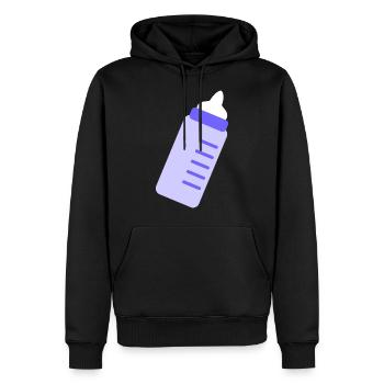 Clipart de bouteille de bébé de fiole - Sweat à capuche Premium bio Homme - noir - Devant - Nico (187cm)