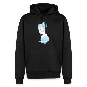 Aqua Girl blau blue water seifenblasen - Männer Premium Bio Hoodie - Schwarz - Vorne - Nico (187cm)