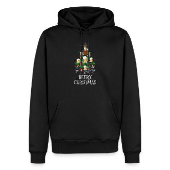 Bière de Noël - Sweat à capuche Premium bio Homme - noir - Devant - Nico (187cm)