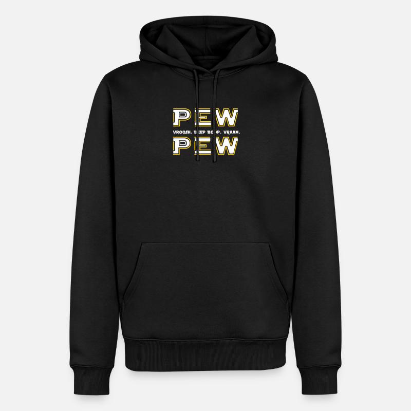Pew Pew Wars Darth vader Sci fi Space Geek Star - Männer Premium Bio Hoodie - Schwarz