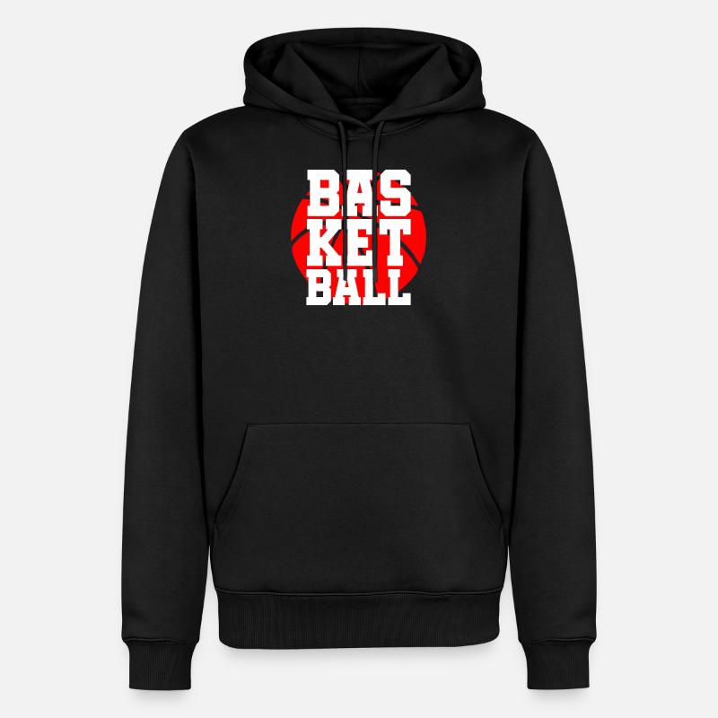 Basket-ball Slam Dunk Rebound cadeau - Sweat à capuche Premium bio Homme - noir