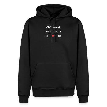 childhood sweetheart - Sandbox love - Men’s Premium Organic Hoodie - black - Front - Nico (187cm)